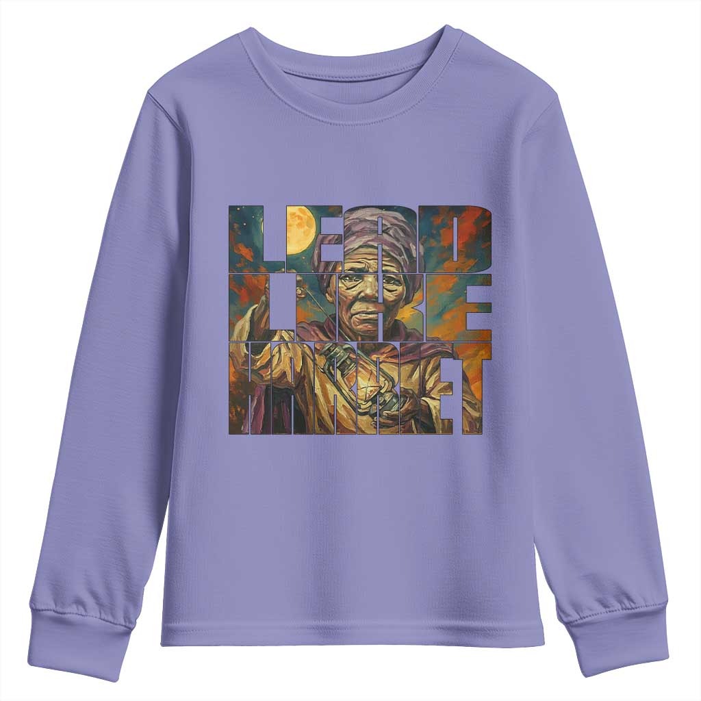 Lead Like Harriet Youth Sweatshirt Black Women Leadership Quote - African Pride