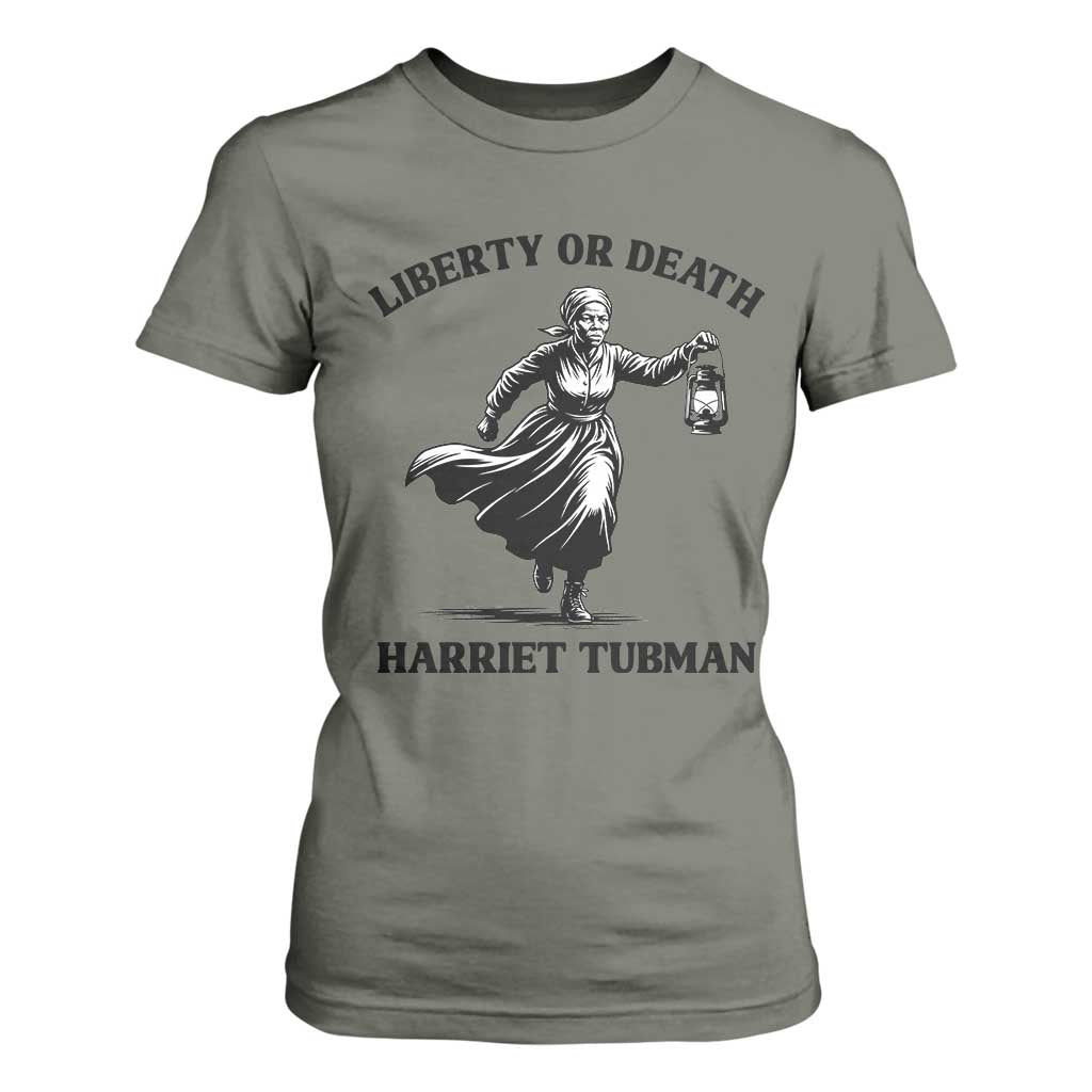 Liberty Or Death T Shirt For Women Harriet Tubman Quote - African Pride