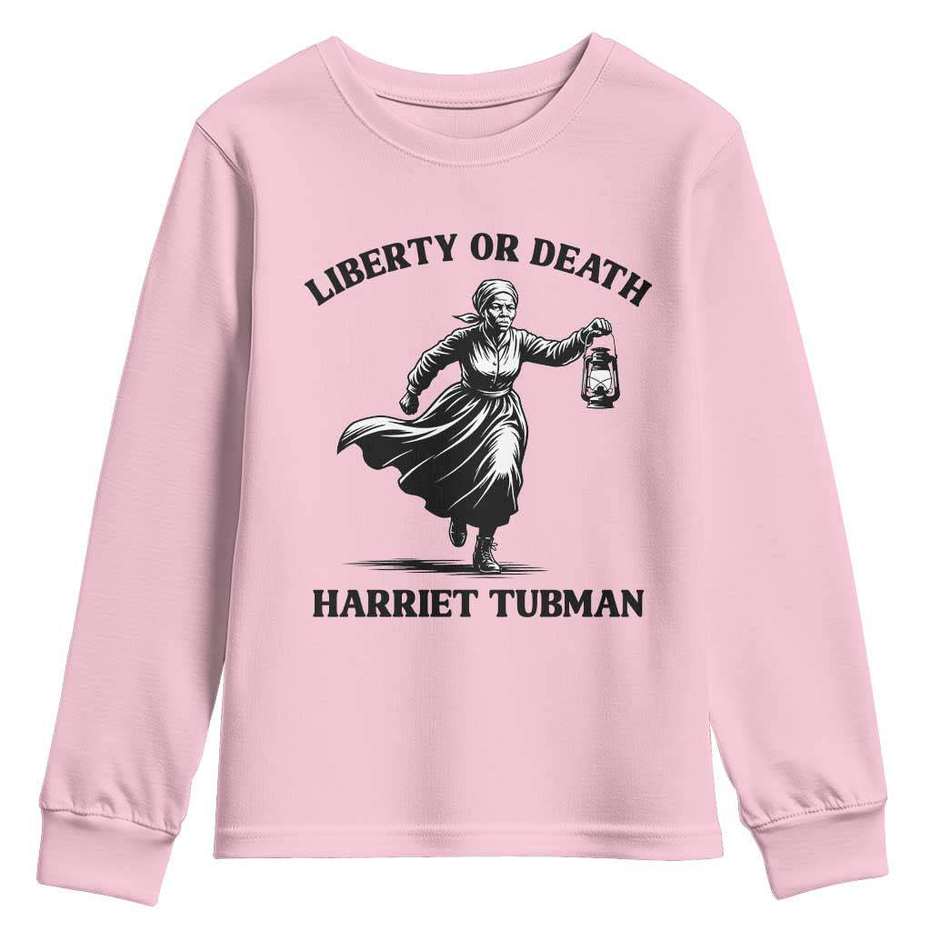Liberty Or Death Youth Sweatshirt Harriet Tubman Quote - African Pride