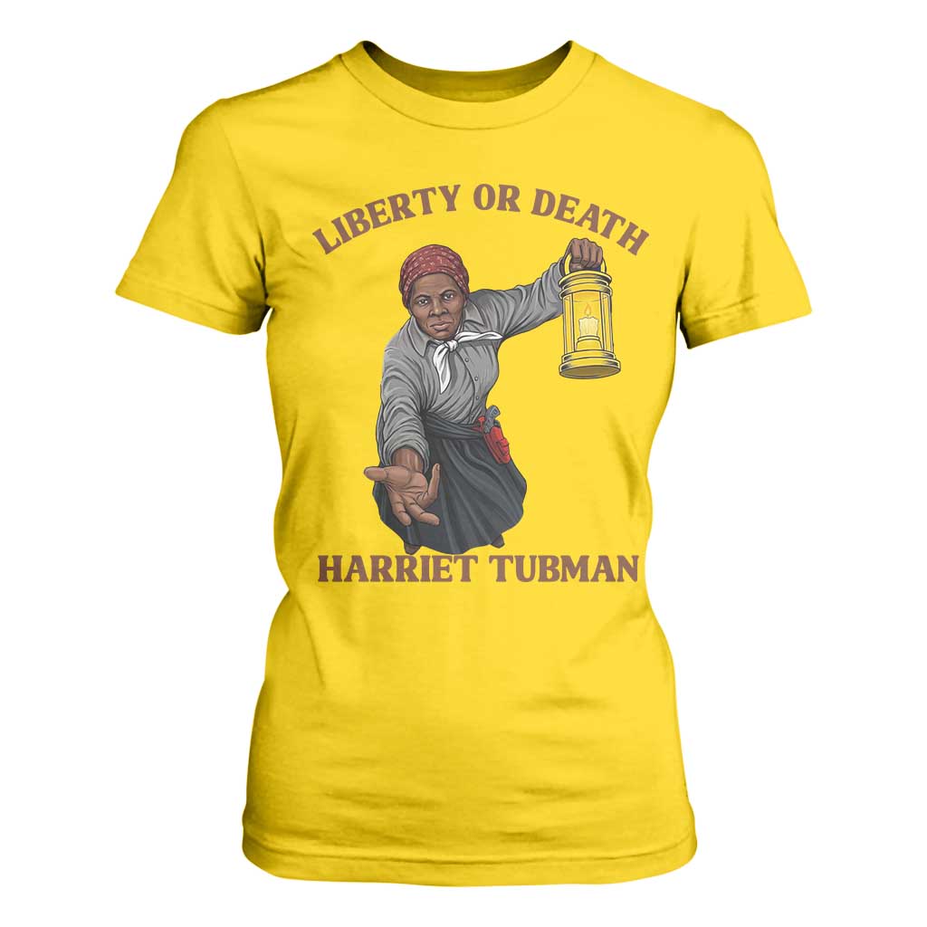 Harriet Tubman Freedom Quote T Shirt For Women Liberty Or Death - African Pride