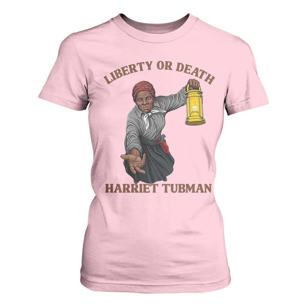 Harriet Tubman Freedom Quote T Shirt For Women Liberty Or Death - African Pride