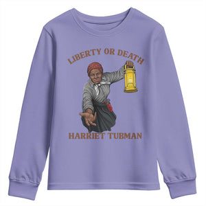 Harriet Tubman Freedom Quote Youth Sweatshirt Liberty Or Death - African Pride