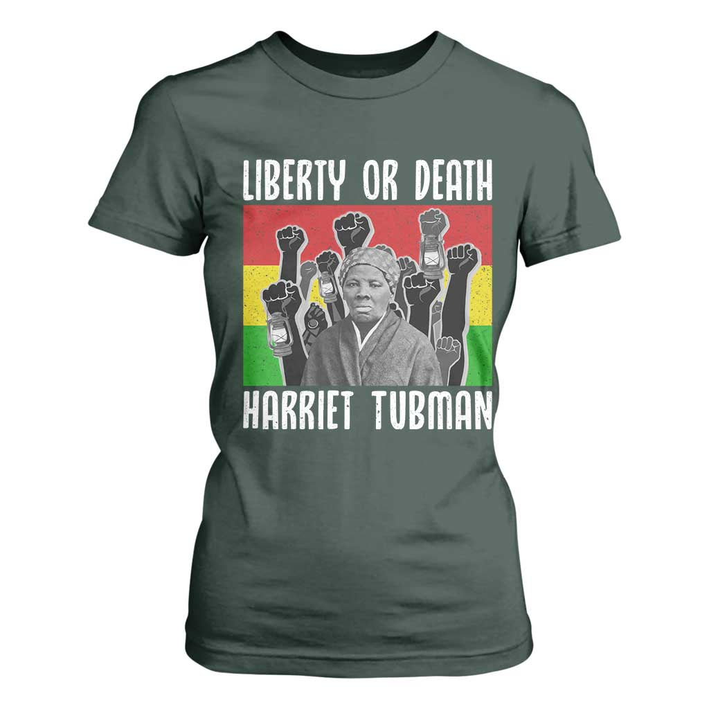 Harriet Tubman T Shirt For Women Liberty Or Death Women Empowerment Quote - African Pride