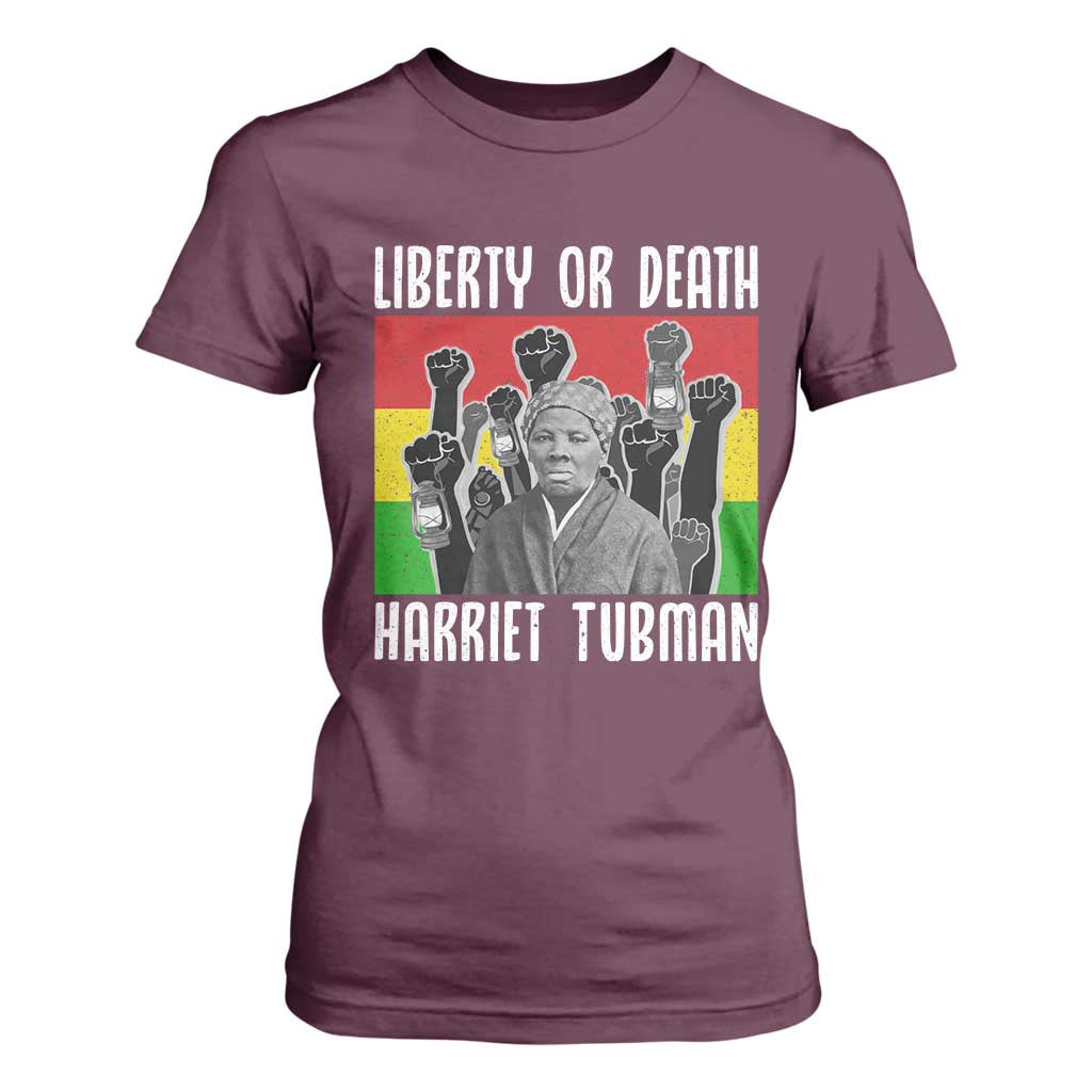 Harriet Tubman T Shirt For Women Liberty Or Death Women Empowerment Quote - African Pride