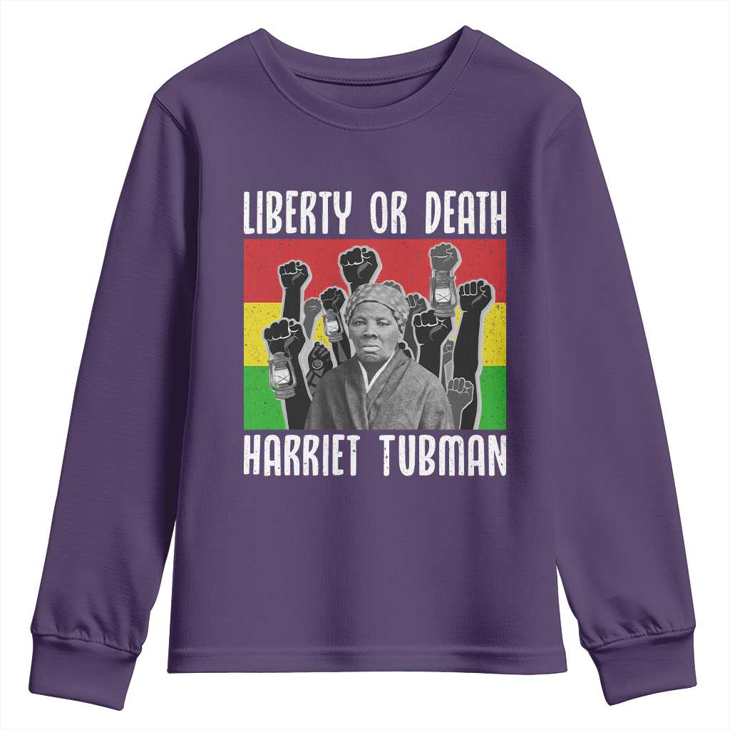 Harriet Tubman Youth Sweatshirt Liberty Or Death Women Empowerment Quote - African Pride