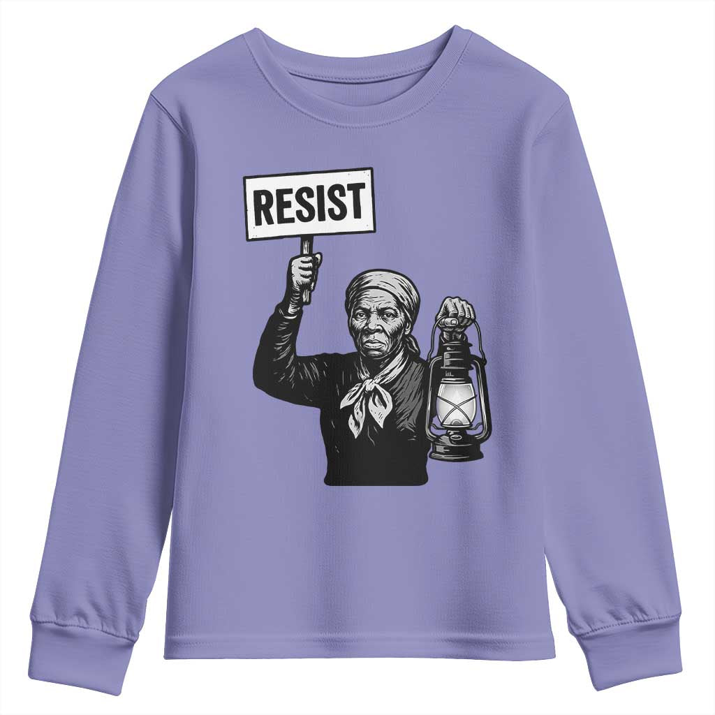 Harriet Tubman Says Resist Youth Sweatshirt Women Empowerment Quote - African Pride