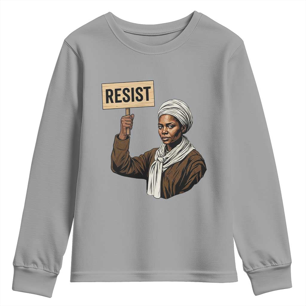 Funny Harriet Tubman Says Resist Youth Sweatshirt Black Pride Inspiration Gift - African Pride
