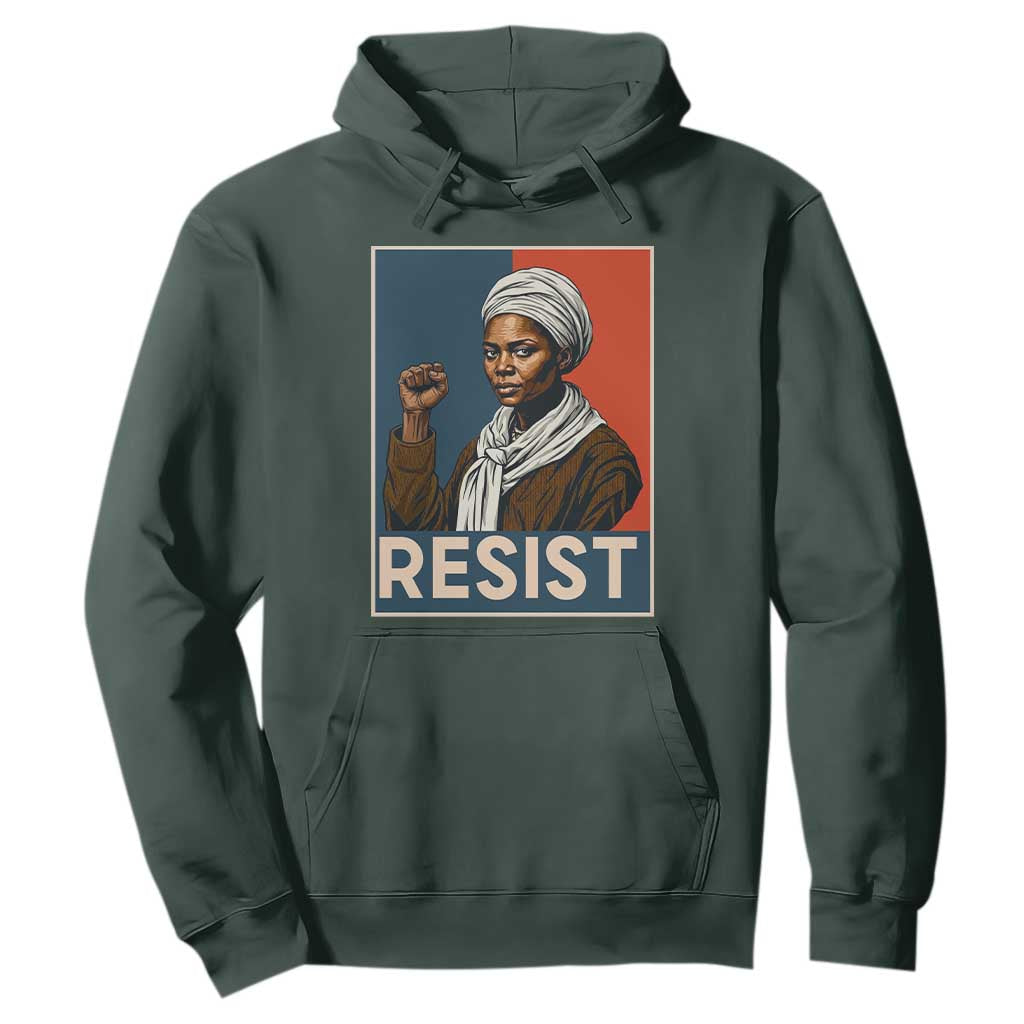 Funny Harriet Tubman Says Resist Hoodie Strong Black Woman Leader - African Pride