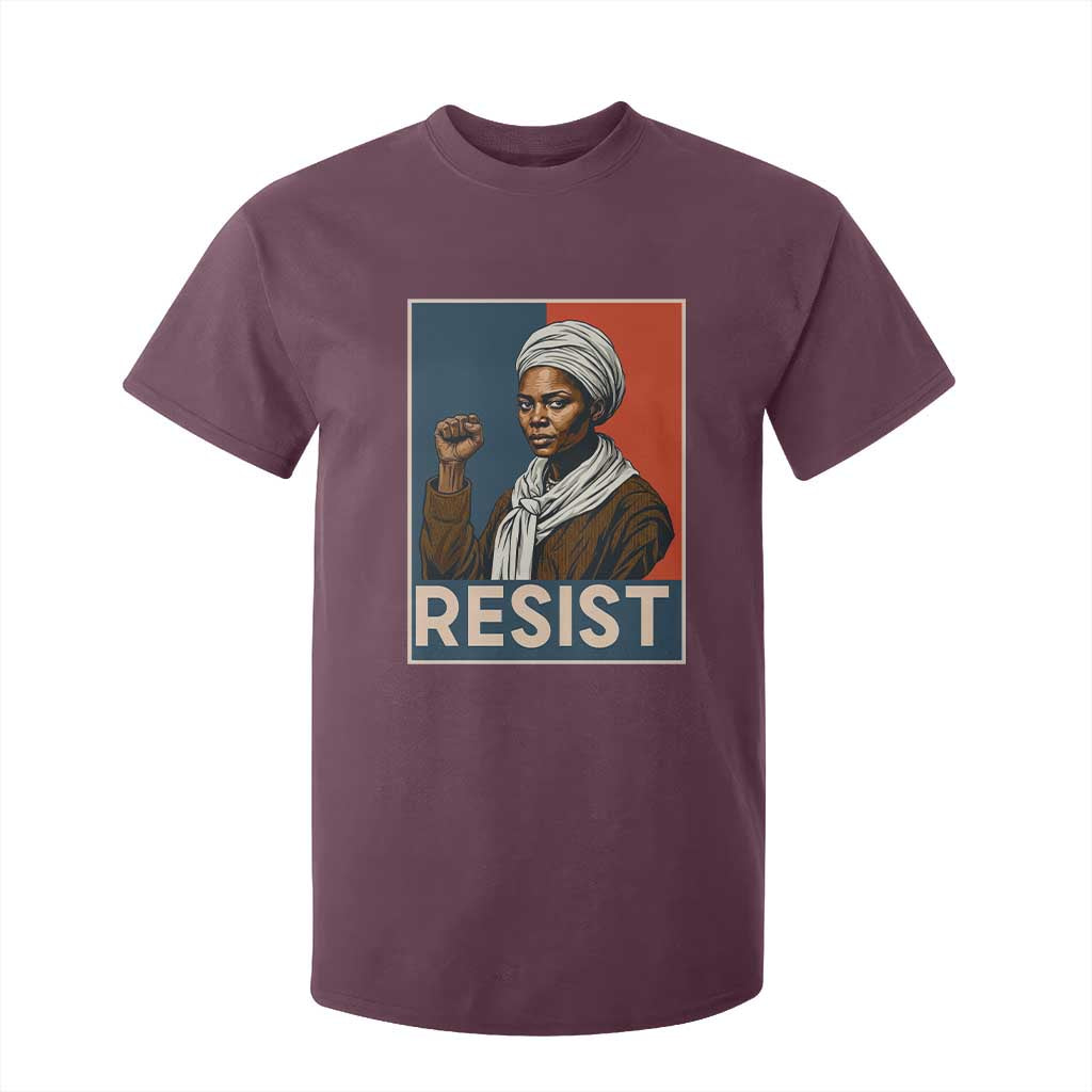 Funny Harriet Tubman Says Resist T Shirt For Kid Strong Black Woman Leader - African Pride