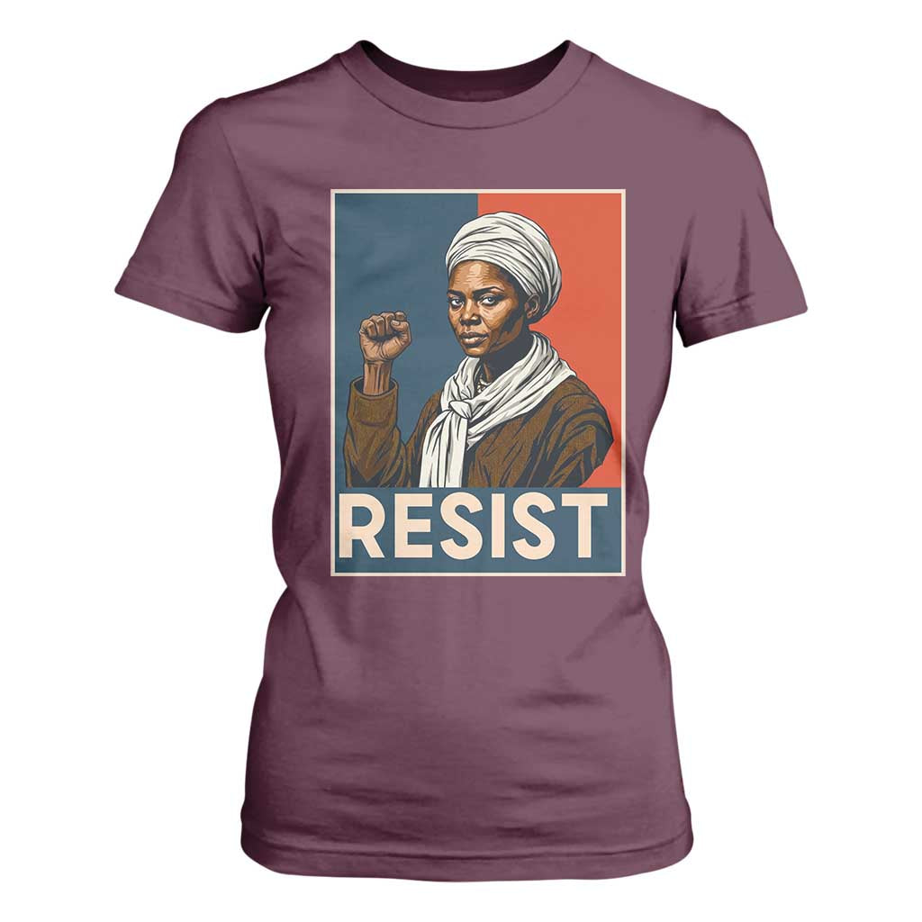 Funny Harriet Tubman Says Resist T Shirt For Women Strong Black Woman Leader - African Pride