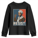 Funny Harriet Tubman Says Resist Youth Sweatshirt Strong Black Woman Leader - African Pride