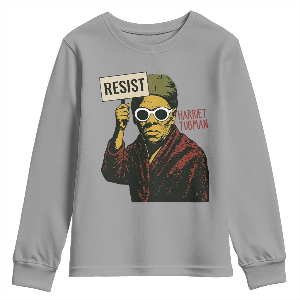 Funny Harriet Tubman Says Resist Youth Sweatshirt Female Empowerment History Gift - African Pride