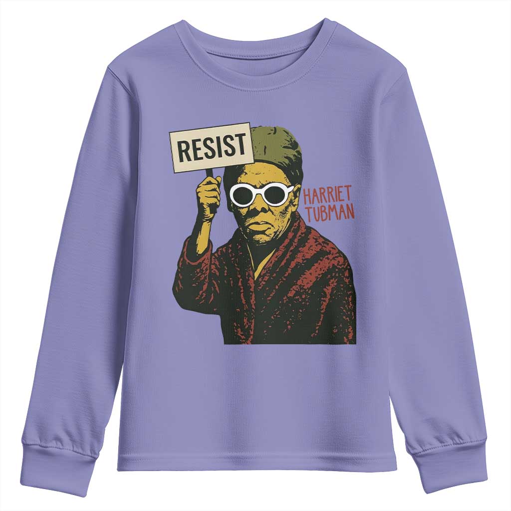 Funny Harriet Tubman Says Resist Youth Sweatshirt Female Empowerment History Gift - African Pride