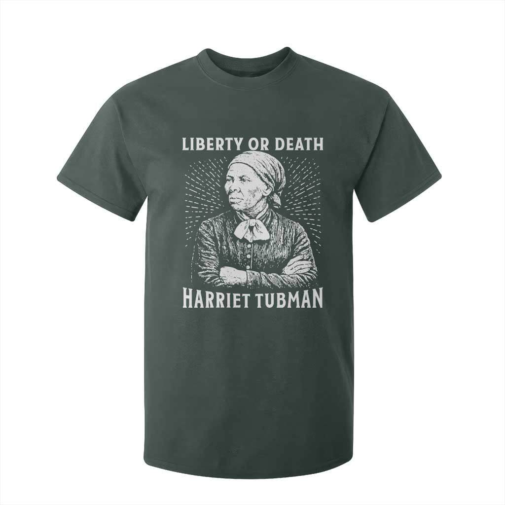 Harriet Tubman Liberty Or Death T Shirt For Kid Female Empowerment History Gift