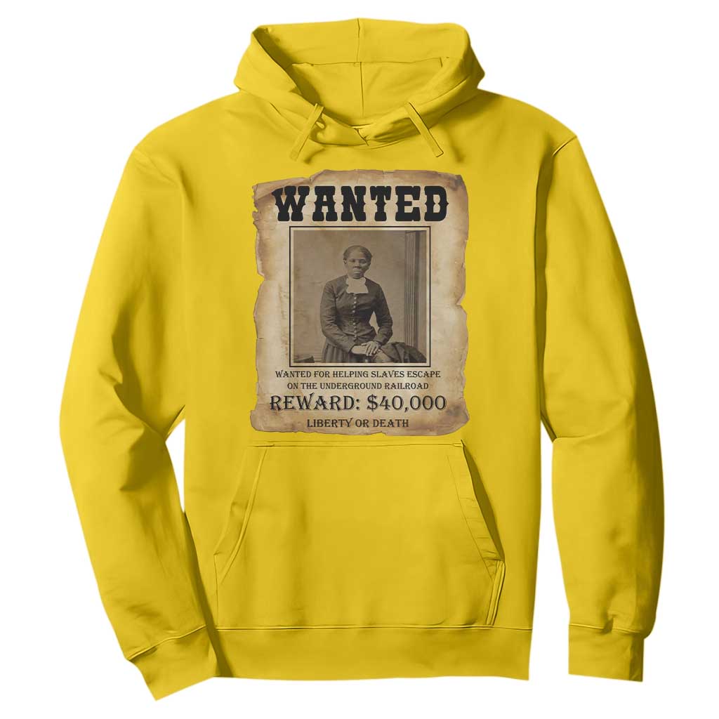 Harriet Tubman Wanted Reward Poster Hoodie Freedom Or Death