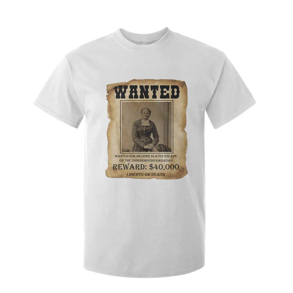 Harriet Tubman Wanted Reward Poster T Shirt For Kid Freedom Or Death
