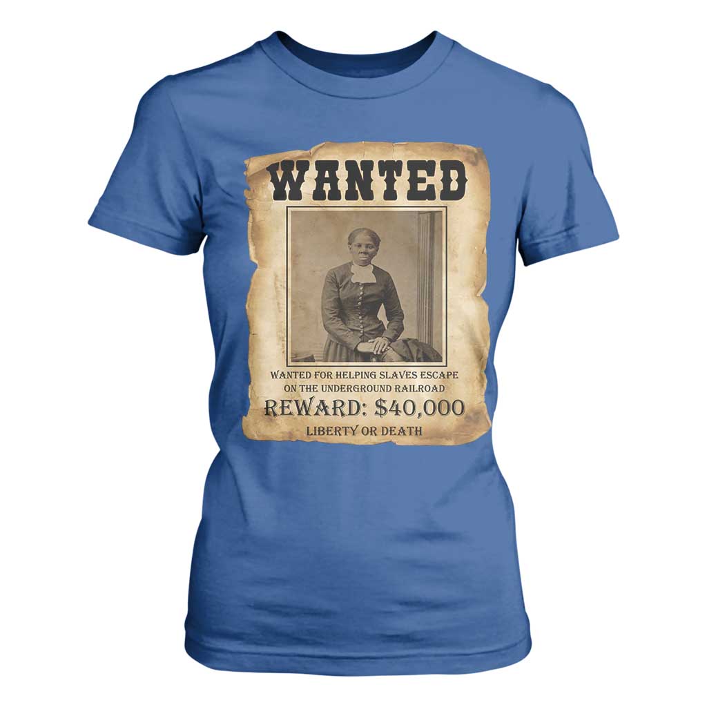 Harriet Tubman Wanted Reward Poster T Shirt For Women Freedom Or Death