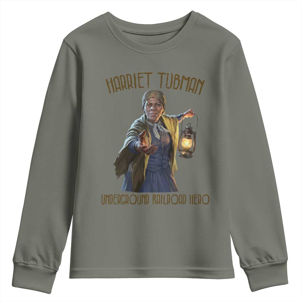 Harriet Tubman Youth Sweatshirt Underground Railroad Hero Black History Month Gift