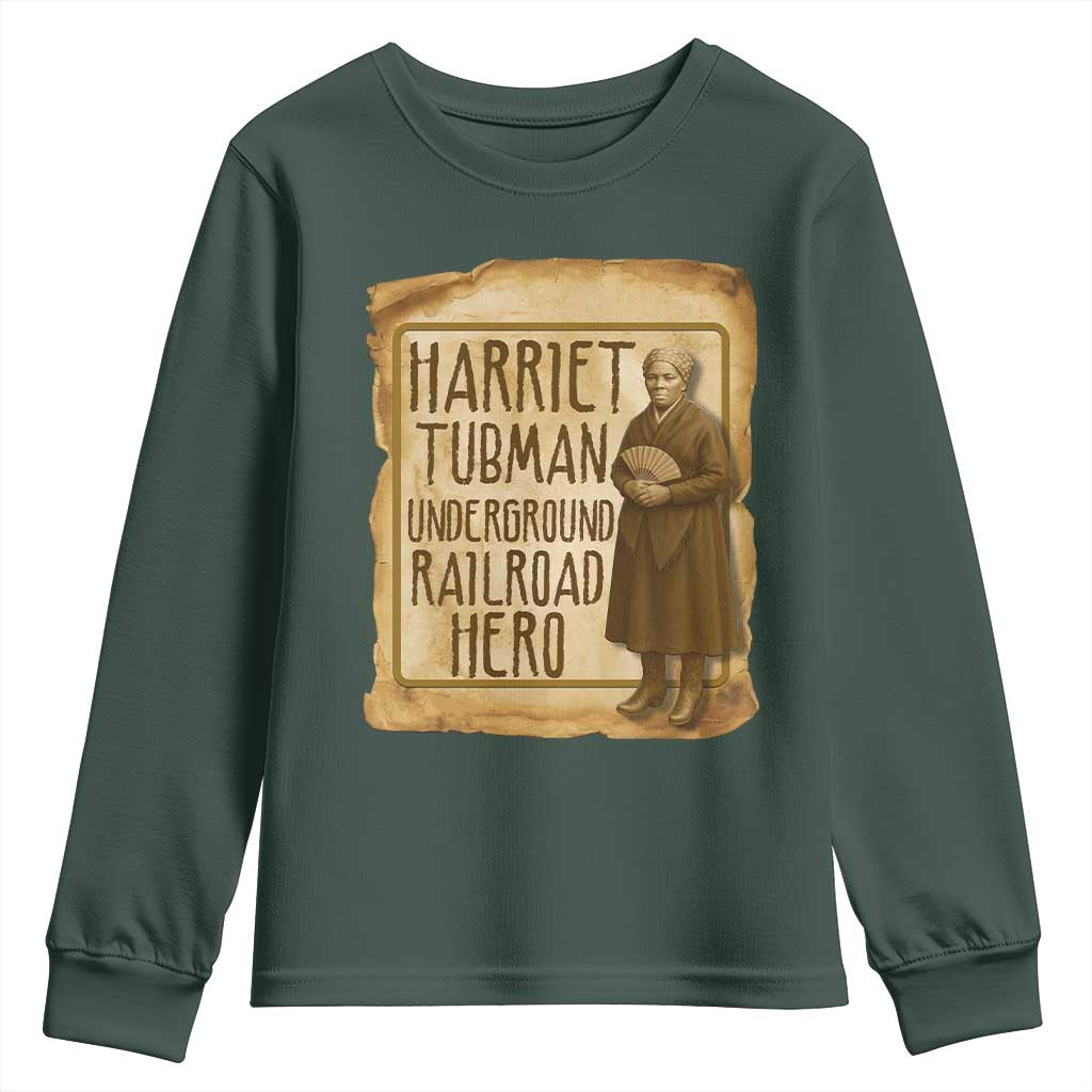 Underground Railroad Hero Harriet Tubman Youth Sweatshirt Feminist History Gift