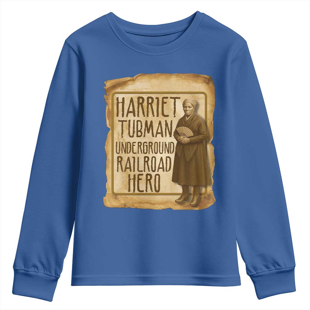 Underground Railroad Hero Harriet Tubman Youth Sweatshirt Feminist History Gift
