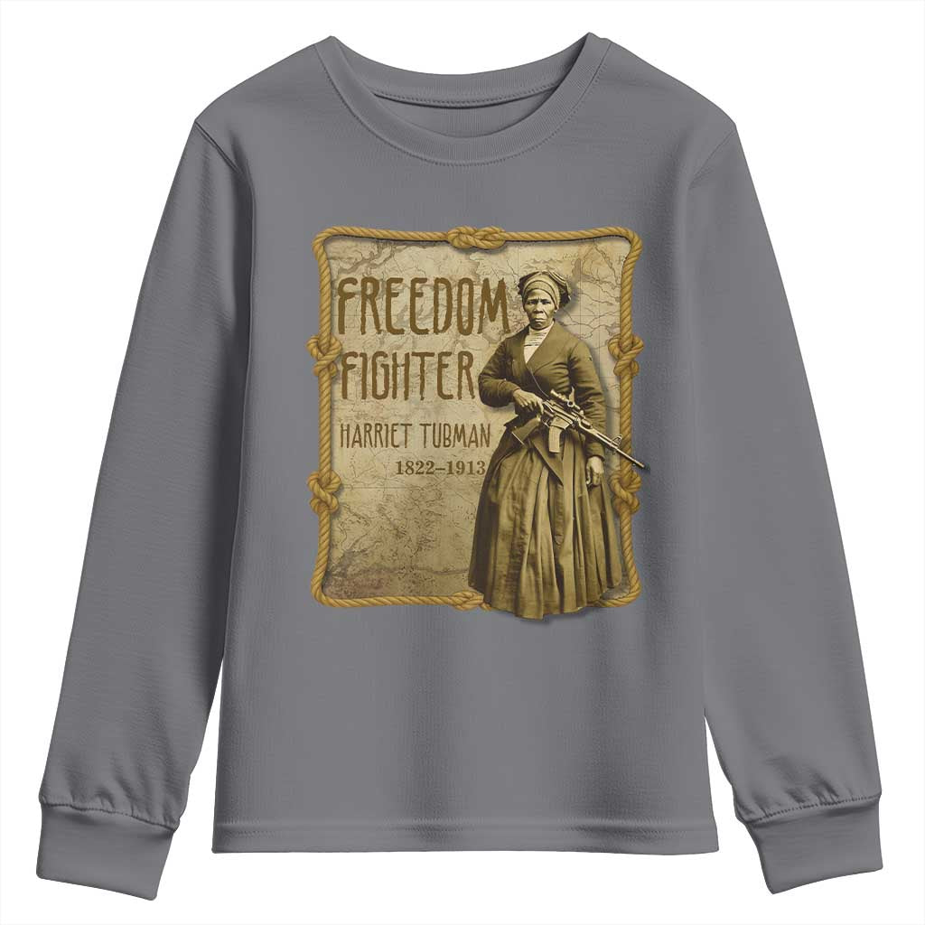 Harriet Tubman Freedom Fighter Youth Sweatshirt Feminist History Gift
