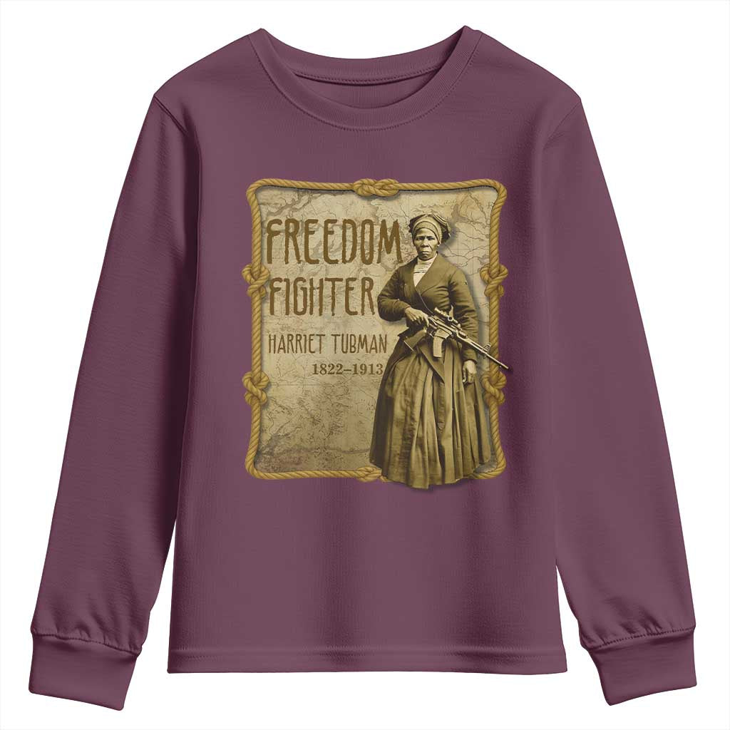Harriet Tubman Freedom Fighter Youth Sweatshirt Feminist History Gift