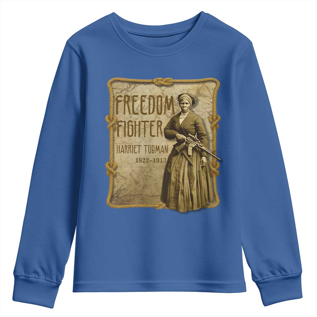 Harriet Tubman Freedom Fighter Youth Sweatshirt Feminist History Gift