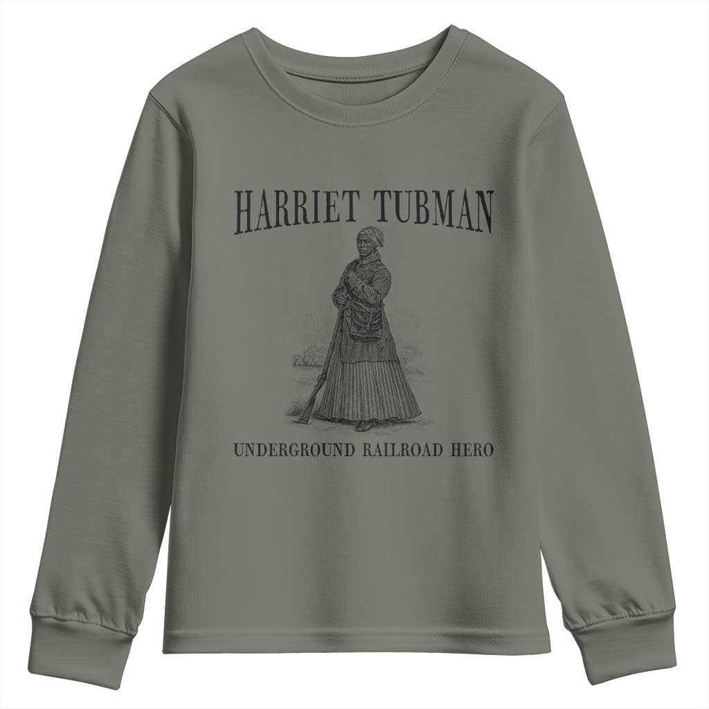 Harriet Tubman Youth Sweatshirt Underground Railroad Freedom Leader