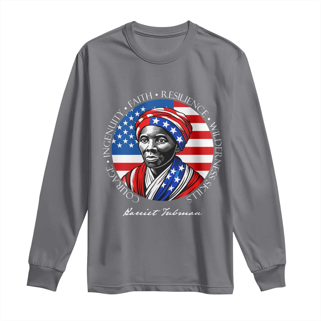 Harriet Tubman Patriotic Long Sleeve Shirt Black History Month Gift