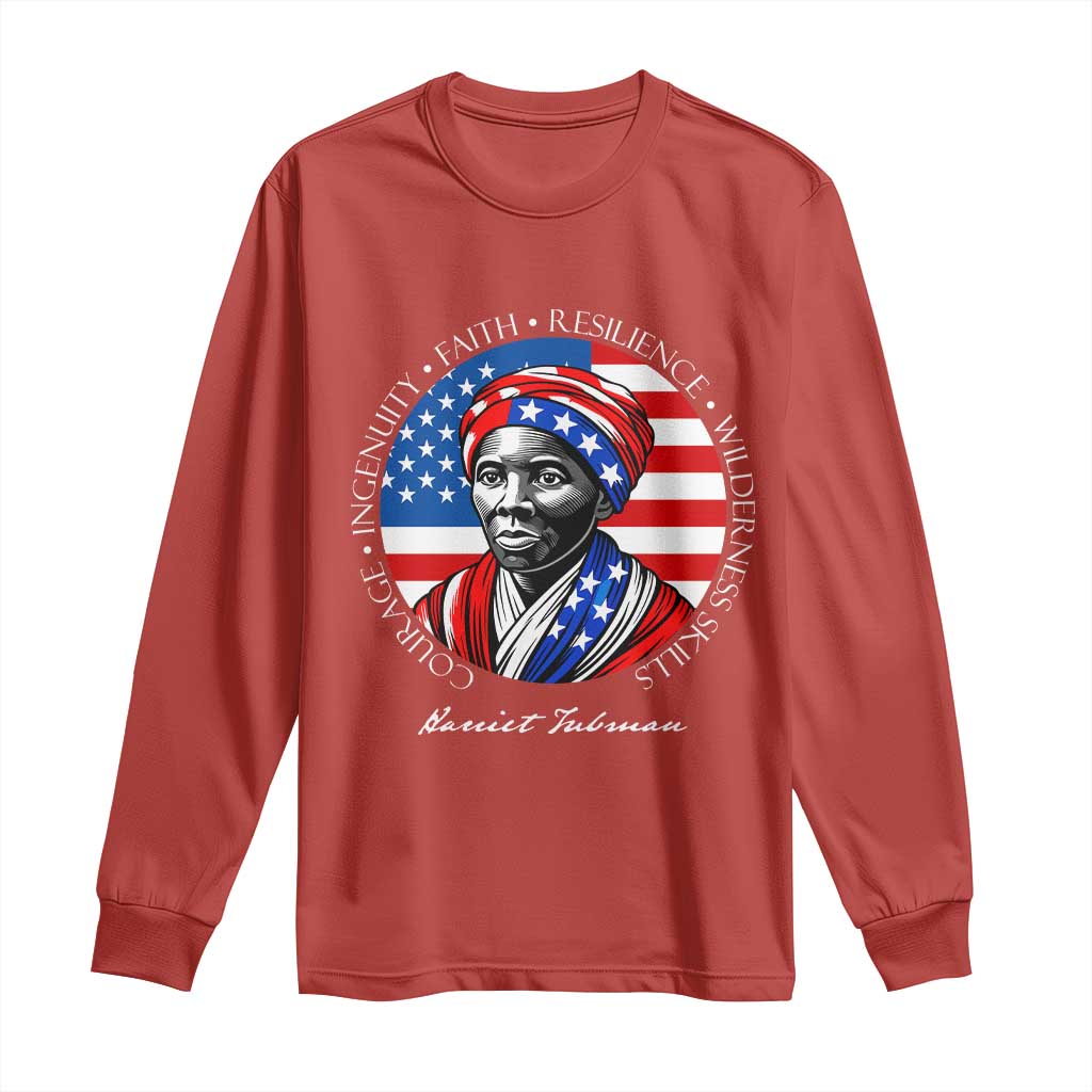 Harriet Tubman Patriotic Long Sleeve Shirt Black History Month Gift