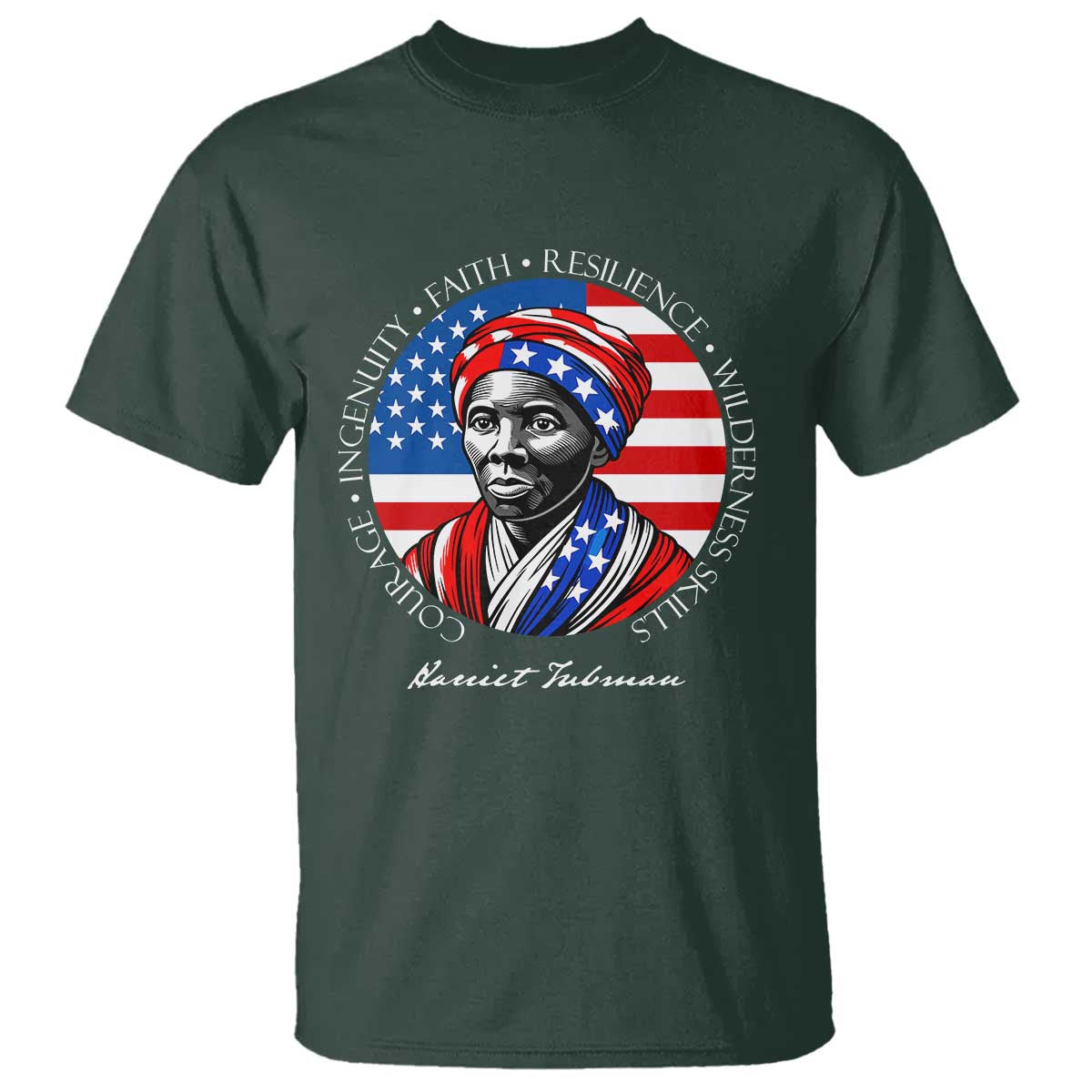 Harriet Tubman Patriotic T Shirt Black History Month Gift