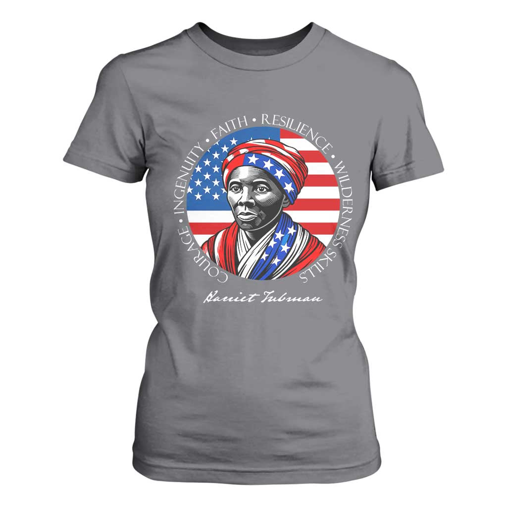 Harriet Tubman Patriotic T Shirt For Women Black History Month Gift