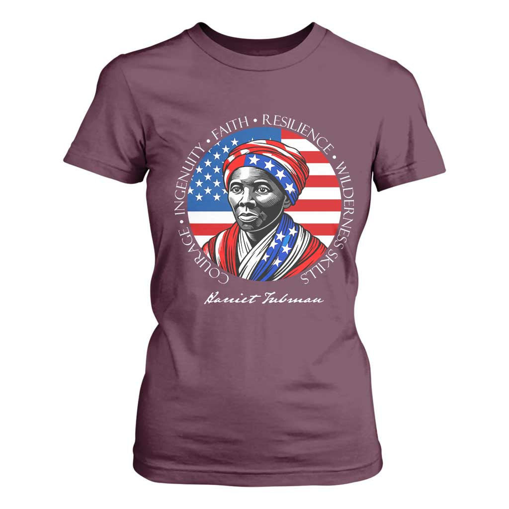 Harriet Tubman Patriotic T Shirt For Women Black History Month Gift