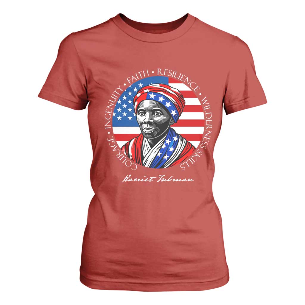 Harriet Tubman Patriotic T Shirt For Women Black History Month Gift