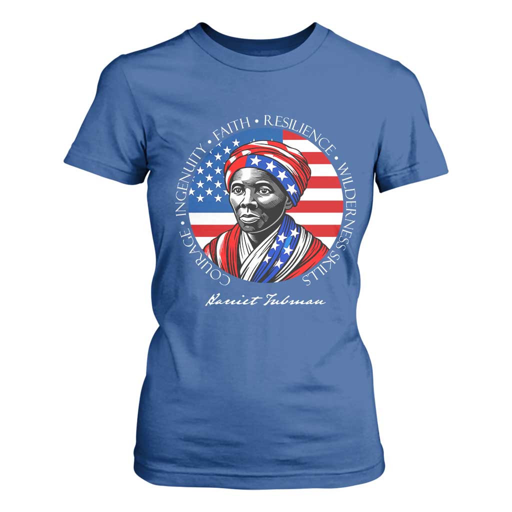 Harriet Tubman Patriotic T Shirt For Women Black History Month Gift