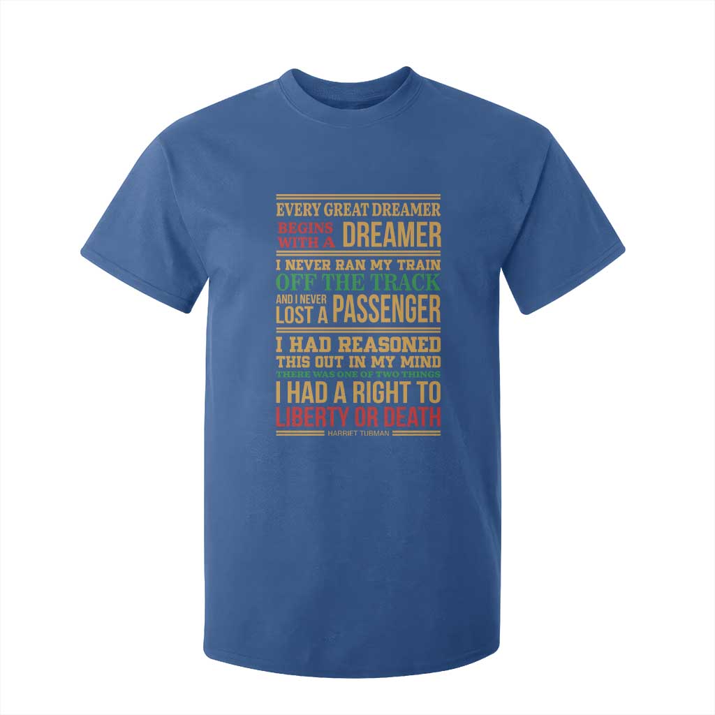 Harriet Tubman Powerful Quote T Shirt For Kid Strong Black Women Pride