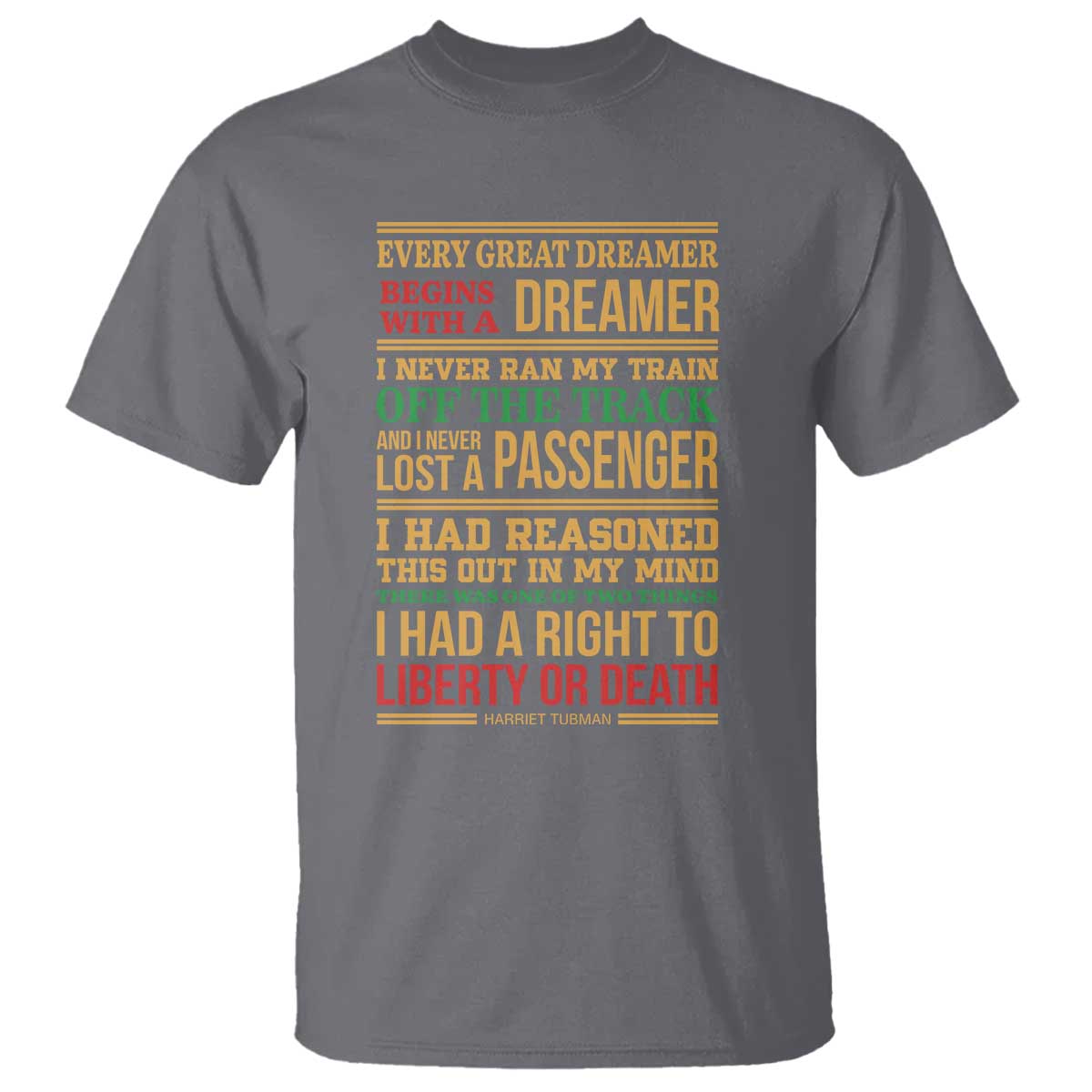 Harriet Tubman Powerful Quote T Shirt Strong Black Women Pride