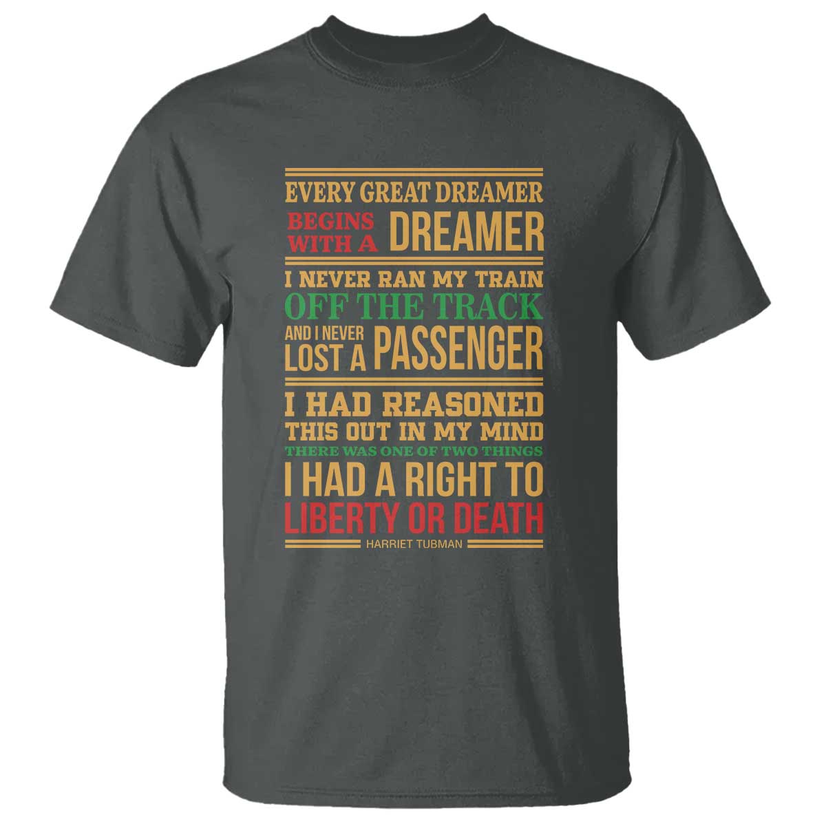 Harriet Tubman Powerful Quote T Shirt Strong Black Women Pride