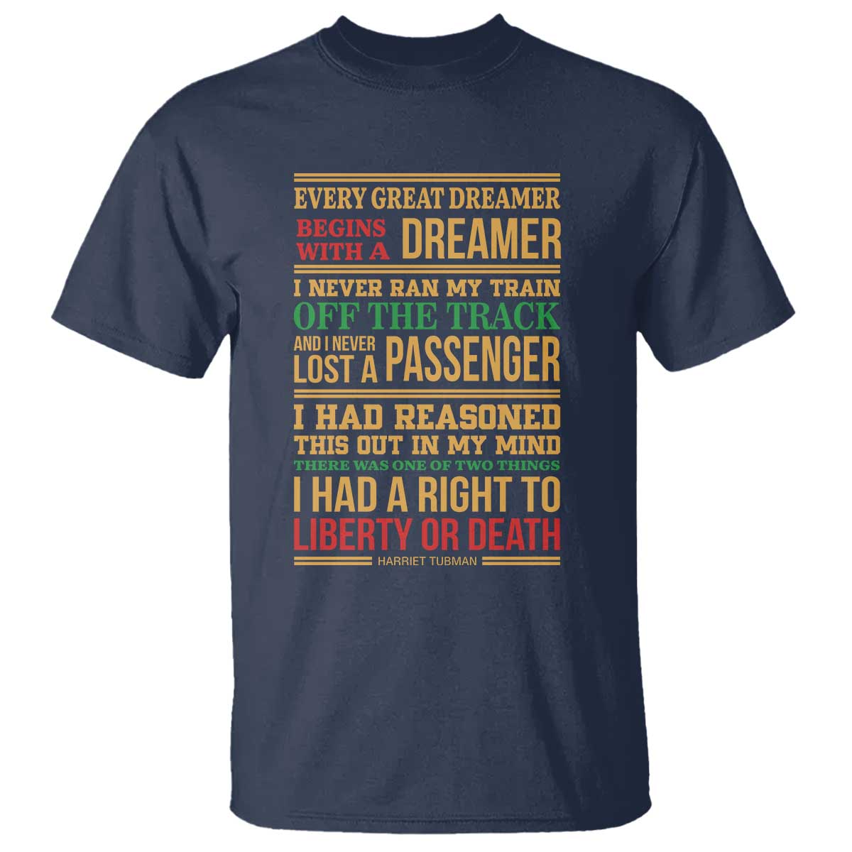 Harriet Tubman Powerful Quote T Shirt Strong Black Women Pride
