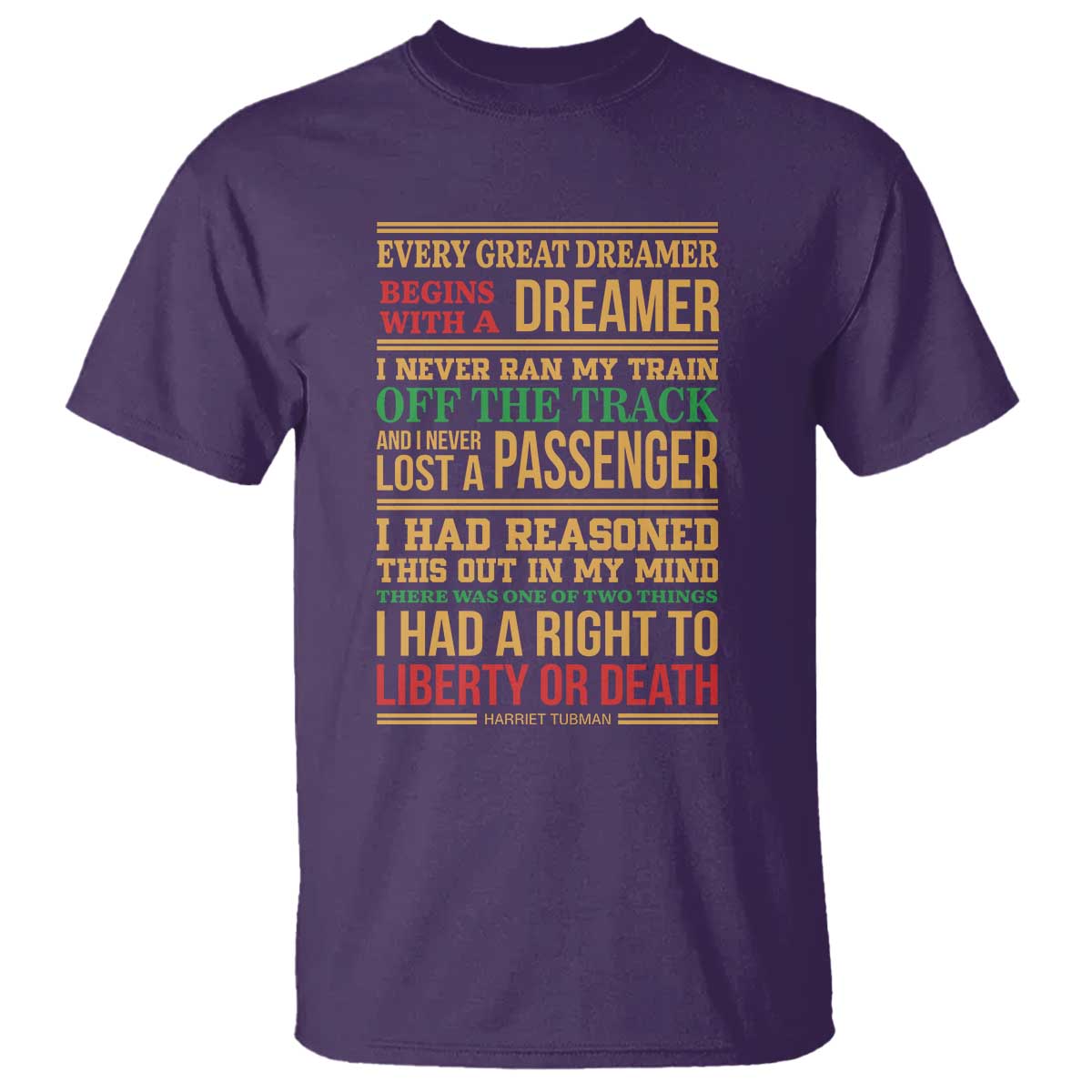 Harriet Tubman Powerful Quote T Shirt Strong Black Women Pride