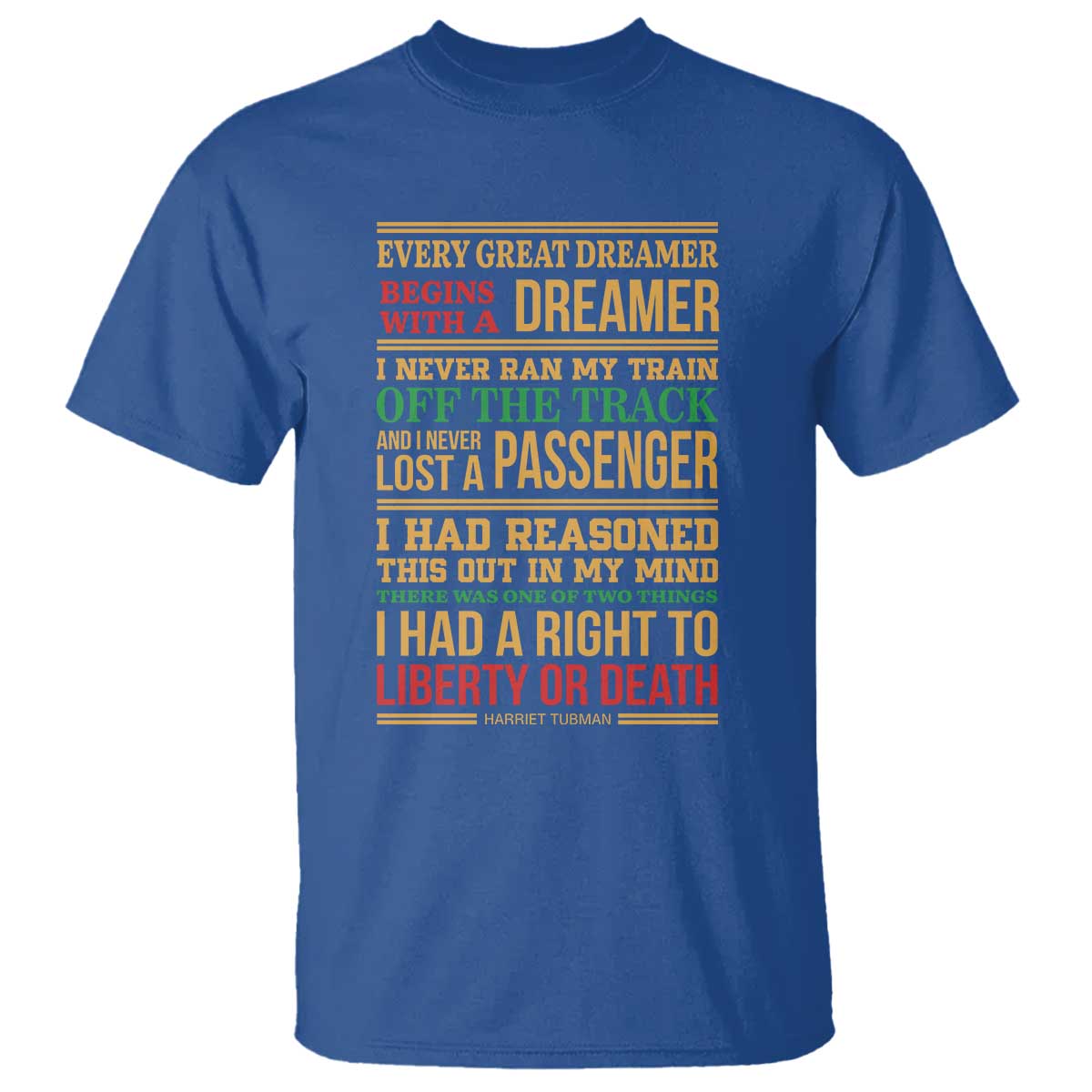 Harriet Tubman Powerful Quote T Shirt Strong Black Women Pride