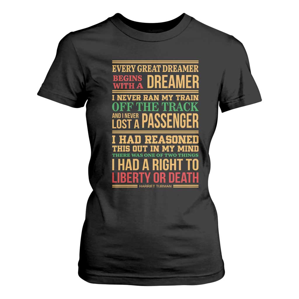 Harriet Tubman Powerful Quote T Shirt For Women Strong Black Women Pride