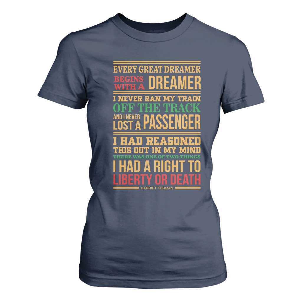 Harriet Tubman Powerful Quote T Shirt For Women Strong Black Women Pride