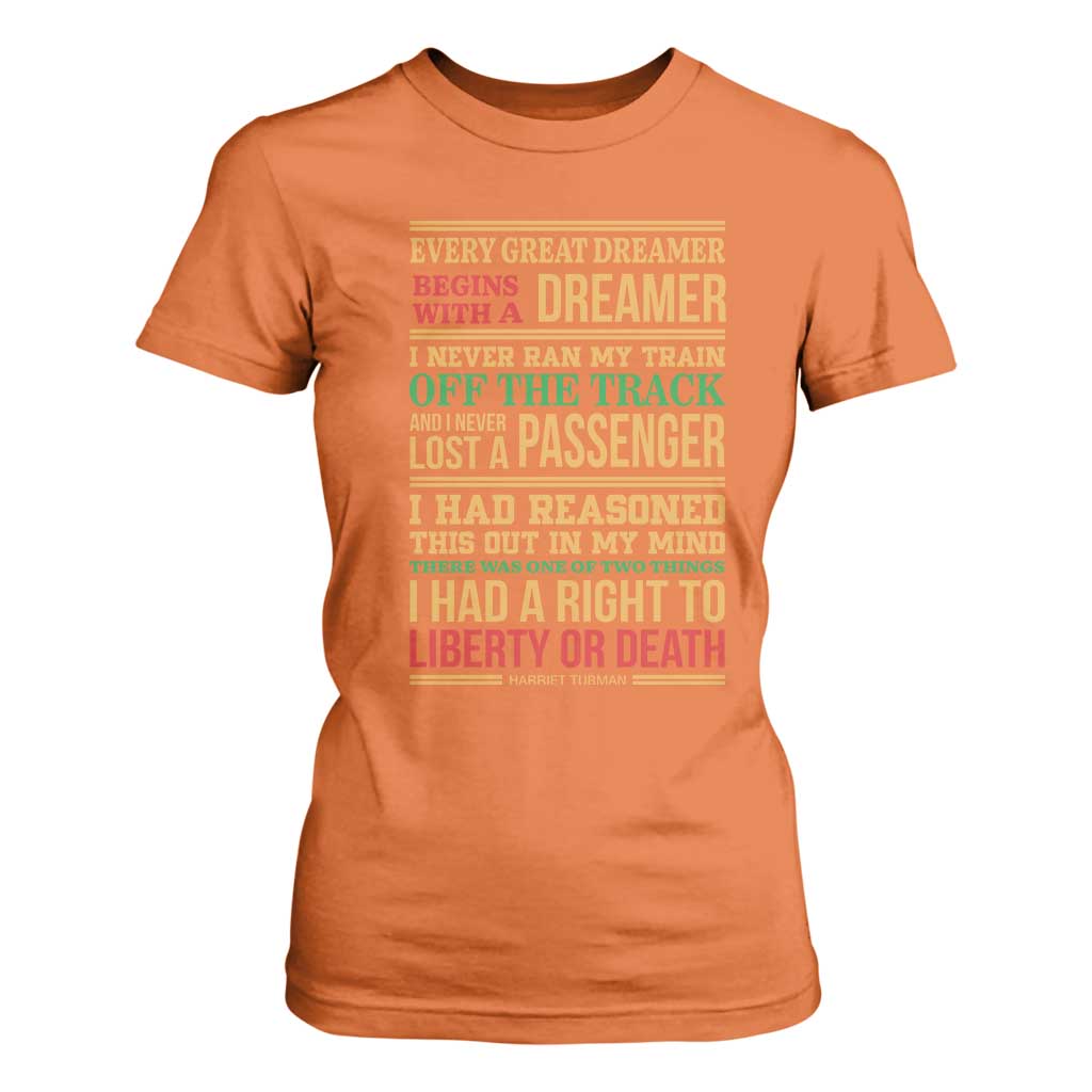 Harriet Tubman Powerful Quote T Shirt For Women Strong Black Women Pride