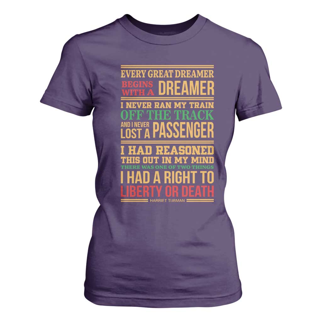 Harriet Tubman Powerful Quote T Shirt For Women Strong Black Women Pride