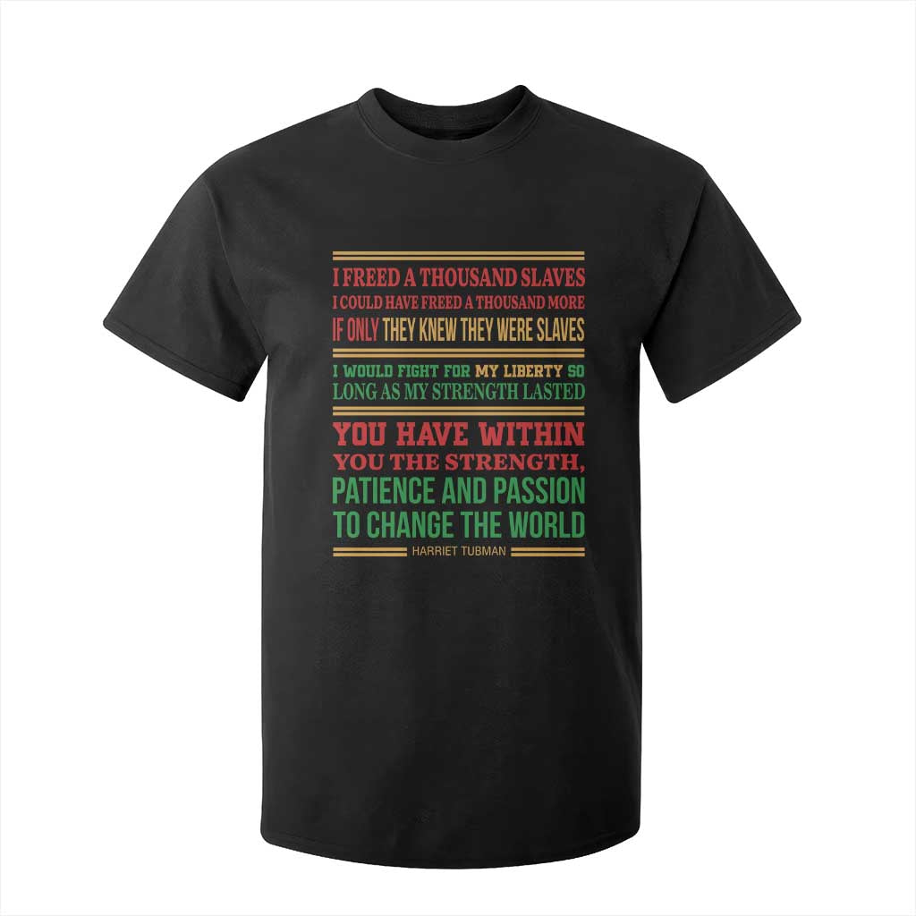Harriet Tubman Powerful Quote T Shirt For Kid Female Empowerment History Gift