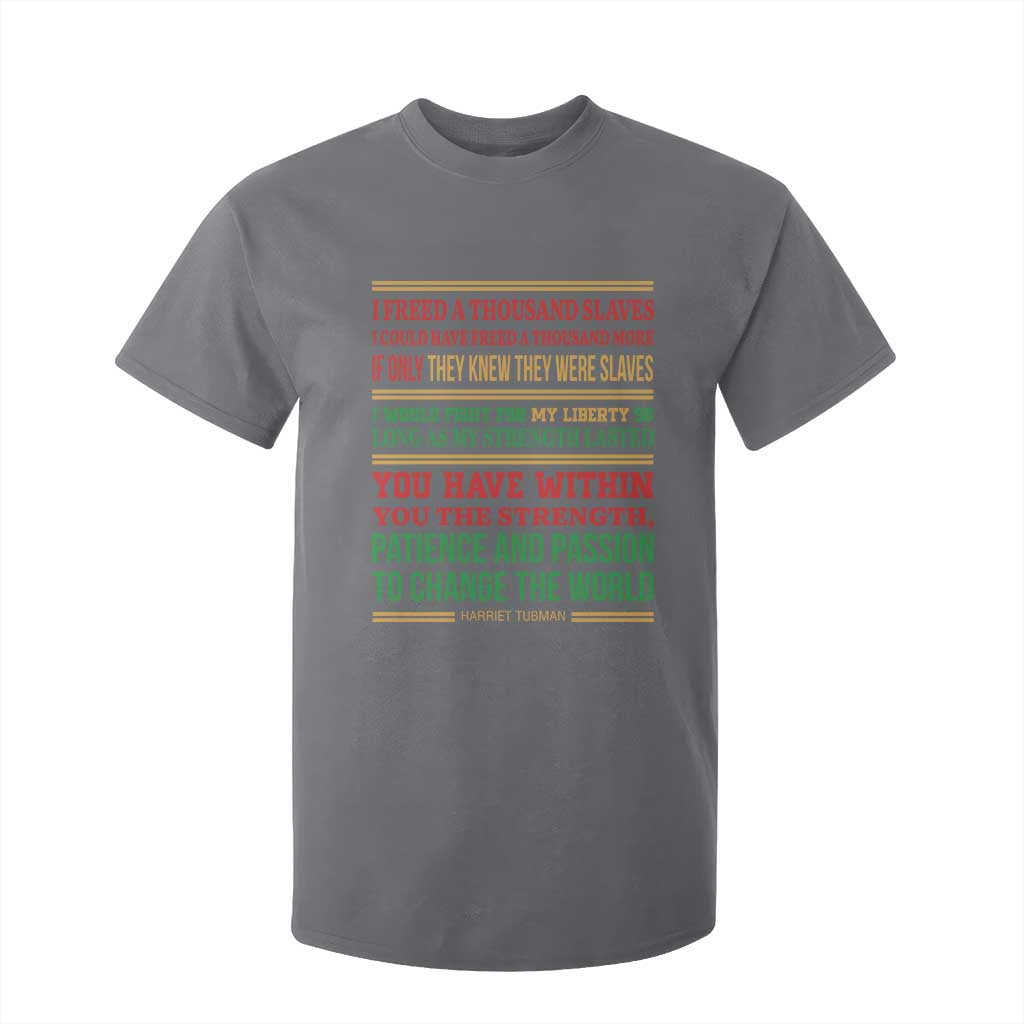 Harriet Tubman Powerful Quote T Shirt For Kid Female Empowerment History Gift