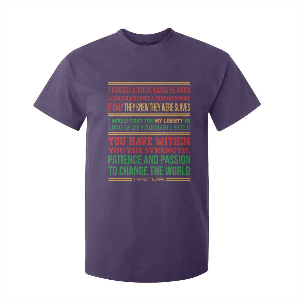 Harriet Tubman Powerful Quote T Shirt For Kid Female Empowerment History Gift