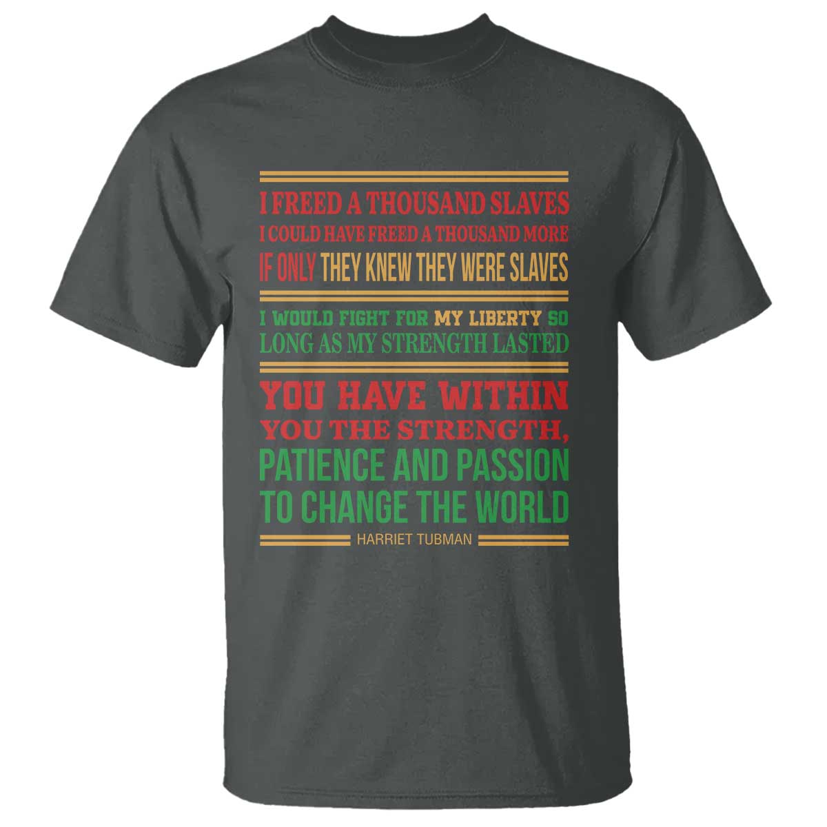Harriet Tubman Powerful Quote T Shirt Female Empowerment History Gift
