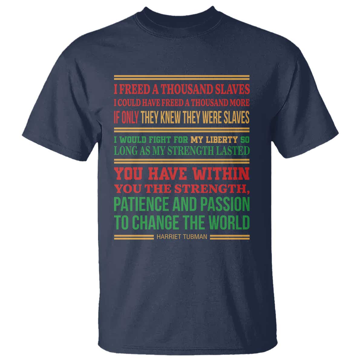 Harriet Tubman Powerful Quote T Shirt Female Empowerment History Gift